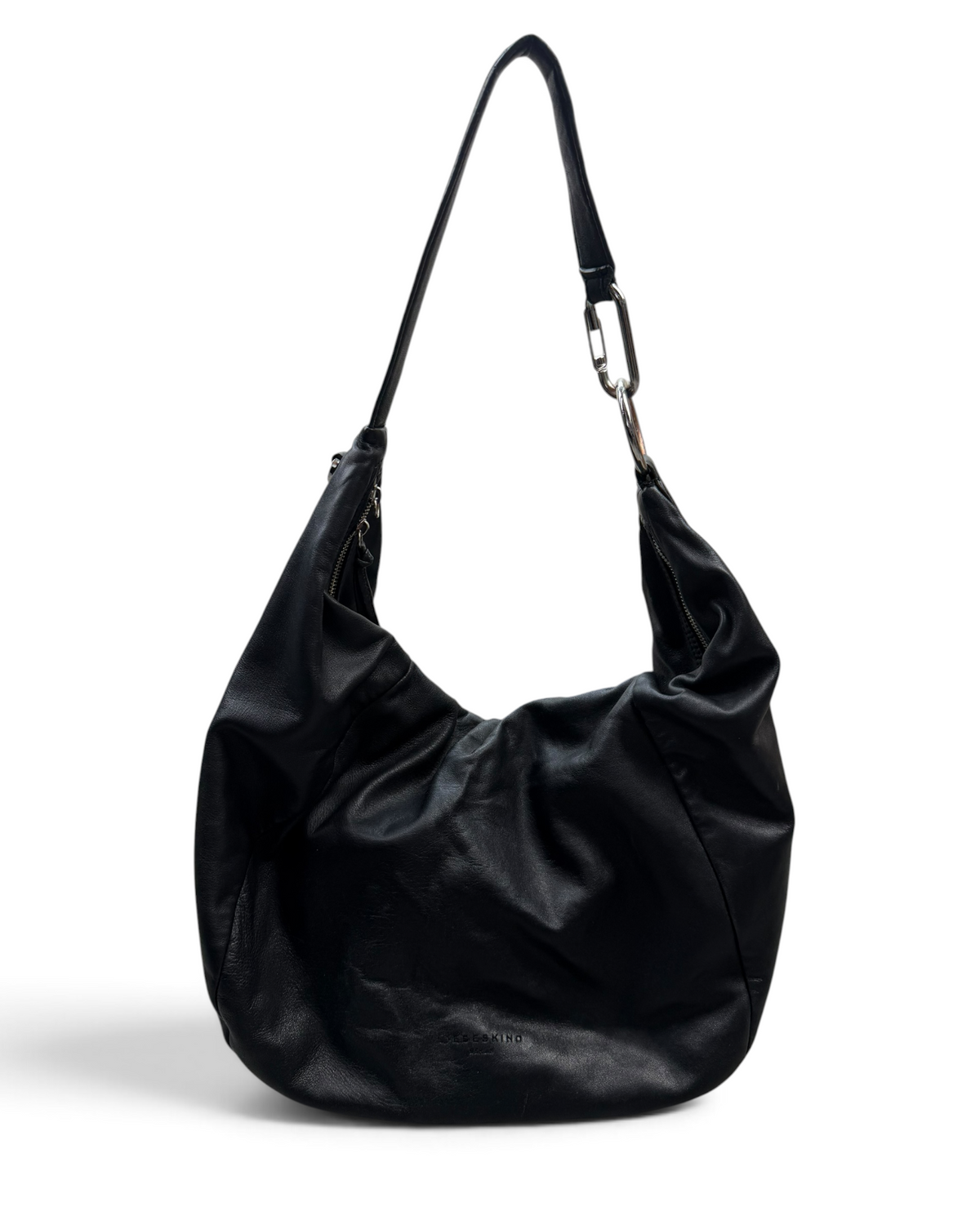 Vintage Liebeskind Berlin Black Leather Hobo Bag Rare 2000s