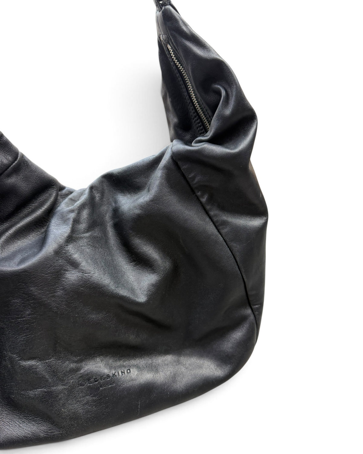 Vintage Liebeskind Berlin Black Leather Hobo Bag Rare 2000s