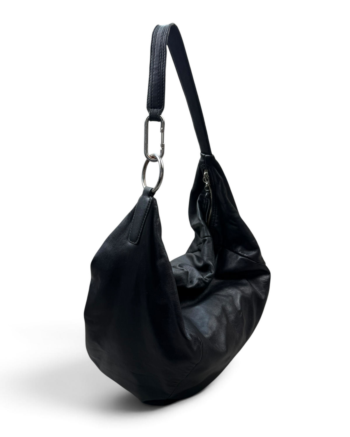 Vintage Liebeskind Berlin Black Leather Hobo Bag Rare 2000s