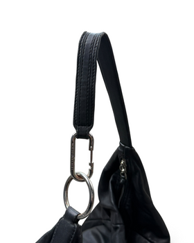 Vintage Liebeskind Berlin Black Leather Hobo Bag Rare 2000s