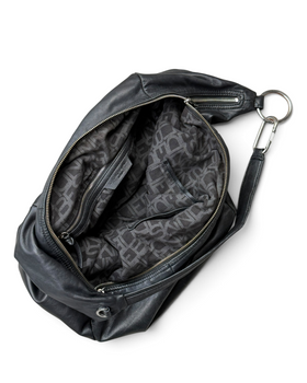 Vintage Liebeskind Berlin Black Leather Hobo Bag Rare 2000s