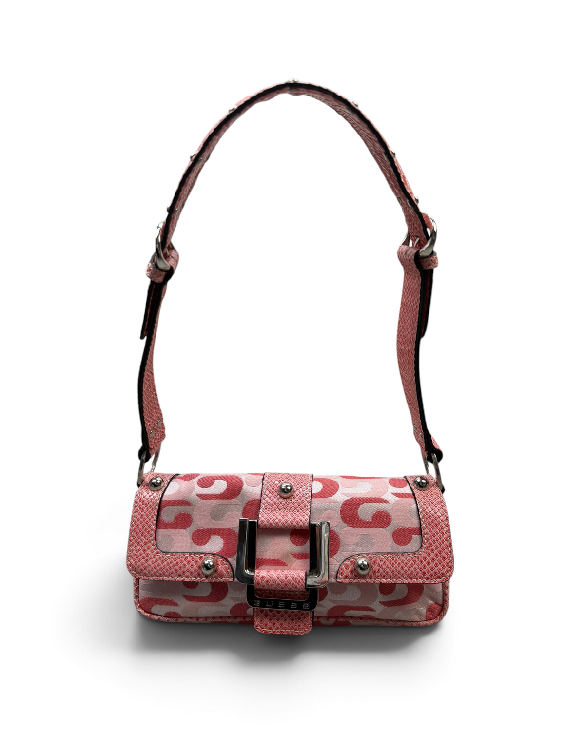 Vintage GUESS Pink Monogram Rare Bag Y2K 2000s