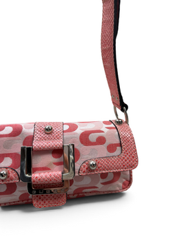 Vintage GUESS Pink Monogram Rare Bag Y2K 2000s