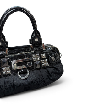 Vintage GUESS Rare Black Monogram Bag Y2K 2000s