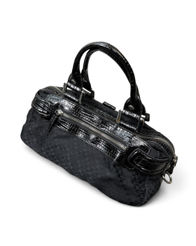Vintage GUESS Rare Black Monogram Bag Y2K 2000s