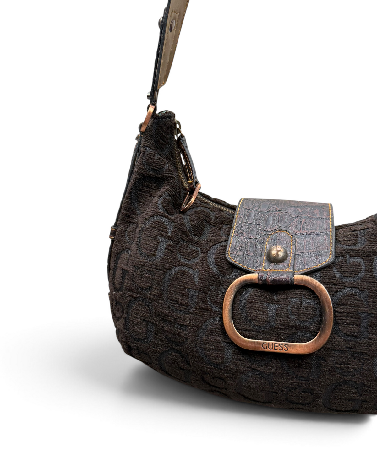 Vintage GUESS Brown Monogram Rare Y2K 2000s Bag