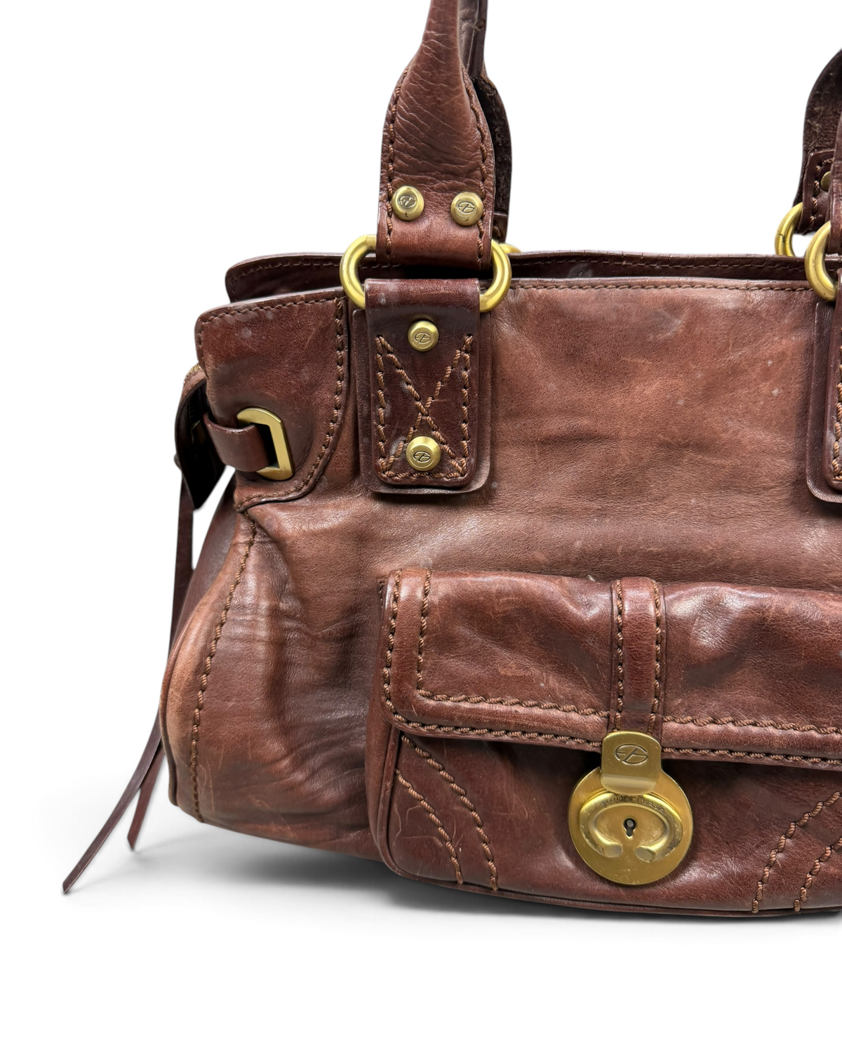 Vintage Francesco Biasia Italian Rare Leather Bag Y2K 2000s