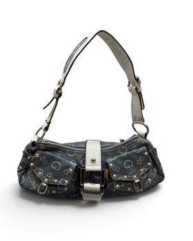 Vintage GUESS Rare Denim Monogram Bag Y2K 2000s