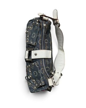 Vintage GUESS Rare Denim Monogram Bag Y2K 2000s