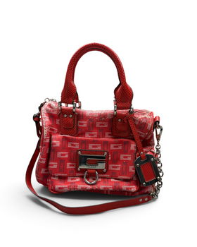 Vintage GUESS Red Style Monogram Bag Rare Y2K