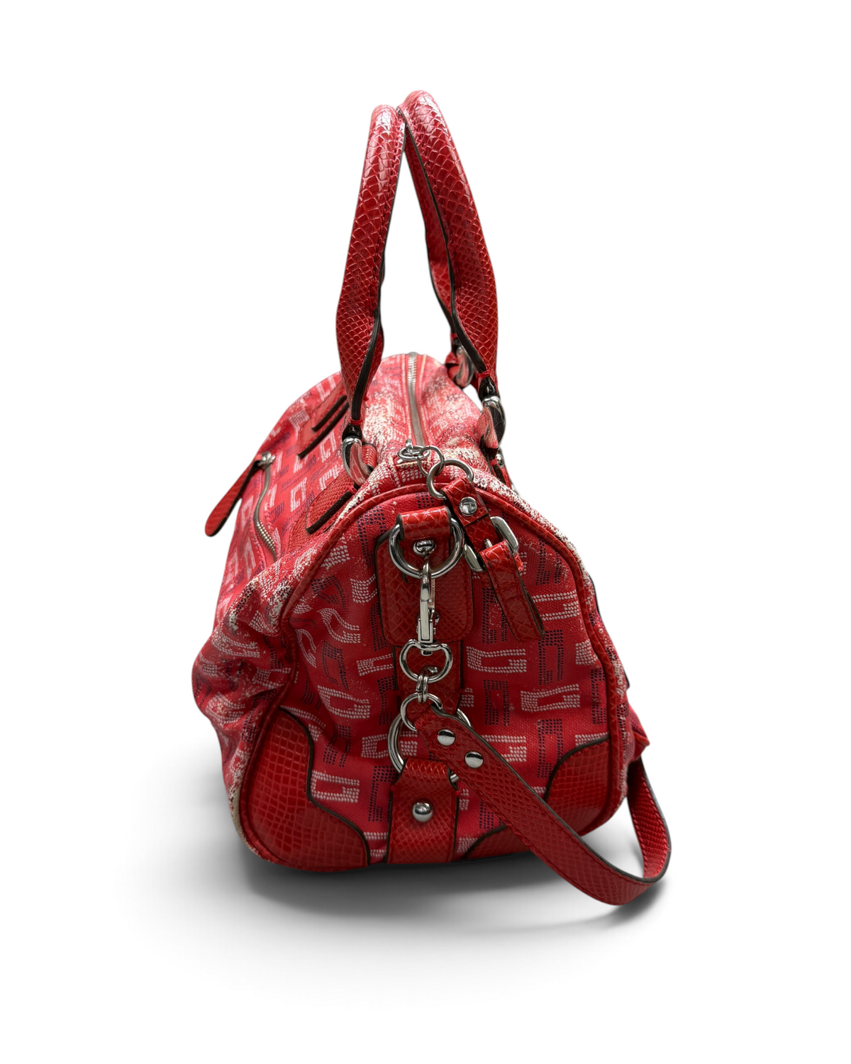 Vintage GUESS Red Style Monogram Bag Rare Y2K
