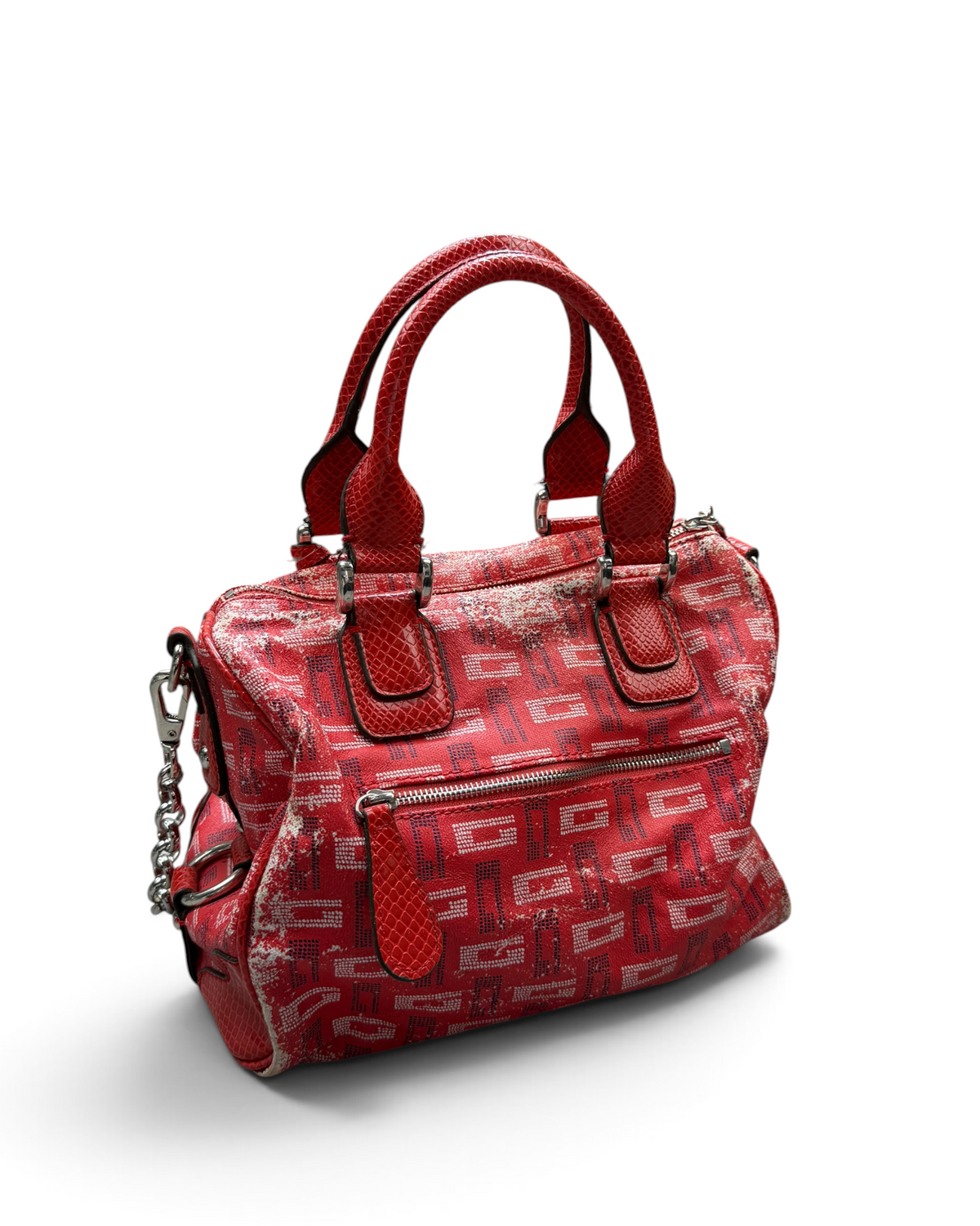 Vintage GUESS Red Style Monogram Bag Rare Y2K