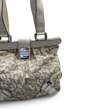 Vintage GUESS White Monogram Bag Y2K Rare 2000s