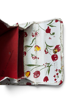 Vintage Dolce & Gabanna Leather Red Flower Portmonnae Rare