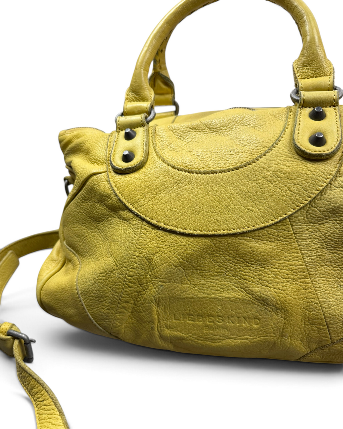 Vintage Liebeskind Berlin Rare Yellow Leather Bag Y2K 2000s