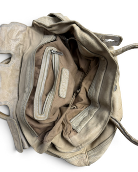 Vintage Rare Liebeskind Berlin Beige Leather Bag 2000s Y2K