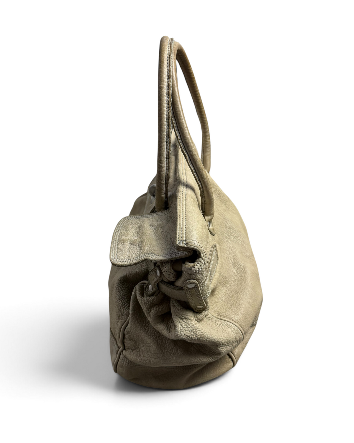 Vintage Rare Liebeskind Berlin Beige Leather Bag 2000s Y2K
