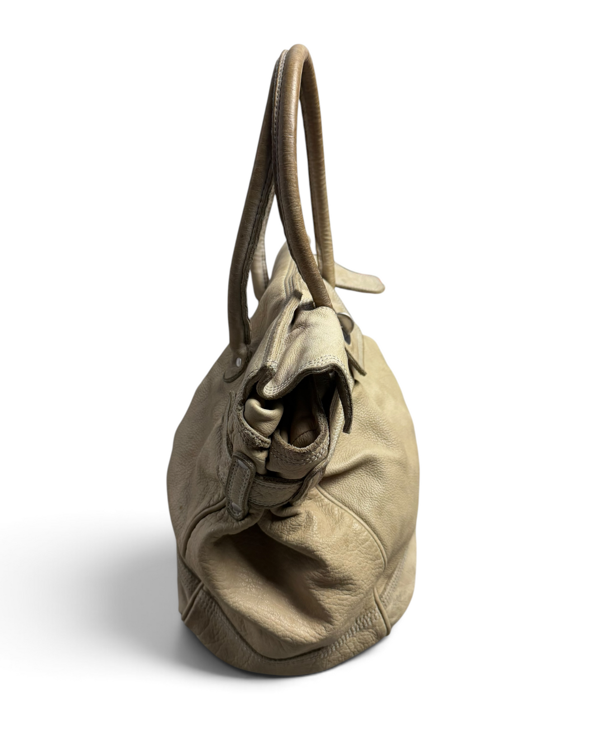 Vintage Rare Liebeskind Berlin Beige Leather Bag 2000s Y2K