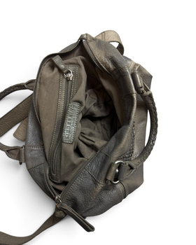 Vintage Liebeskind Berlin Rare Khaki Leather Embroidery Bag Y2K 2000s