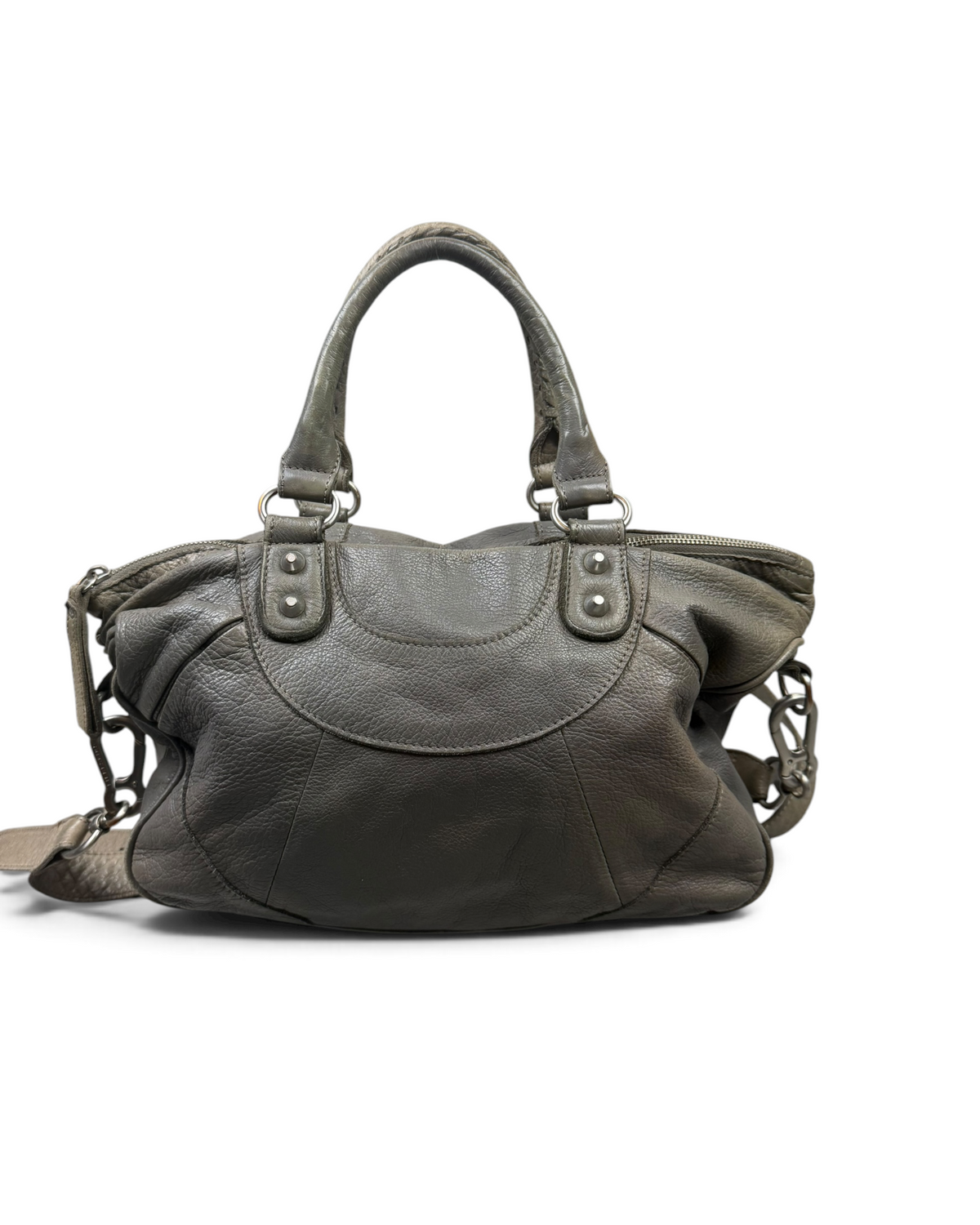 Vintage Liebeskind Berlin Rare Khaki Leather Embroidery Bag Y2K 2000s