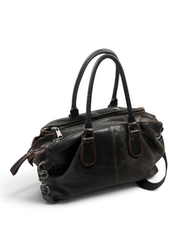 Vintage Liebeskind Berlin Rare Black Leather Bordeaux Bag Y2K 2000s
