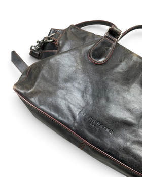 Vintage Liebeskind Berlin Rare Black Leather Bordeaux Bag Y2K 2000s
