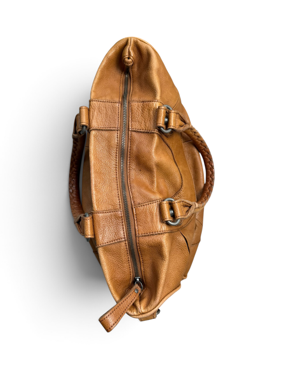 Vintage Liebeskind Berlin Rare Brown Leather Embroidery Bag Y2K