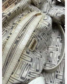 Vintage GUESS Rare Beige Leather Style Bag 2000s
