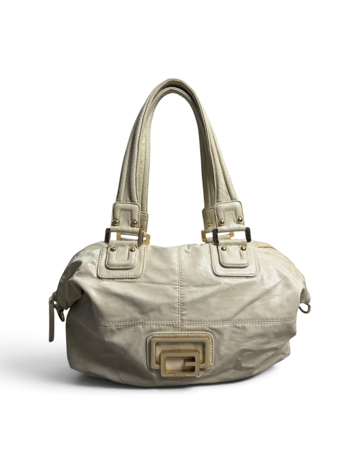 Vintage GUESS Rare Beige Leather Style Bag 2000s