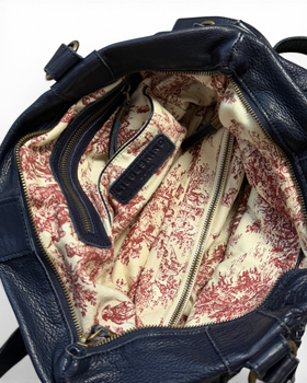 Vintage Liebeskind Berlin Rare Navy Leather Bag Y2K 2000s
