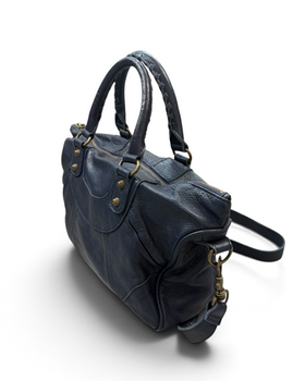 Vintage Liebeskind Berlin Rare Navy Leather Bag Y2K 2000s