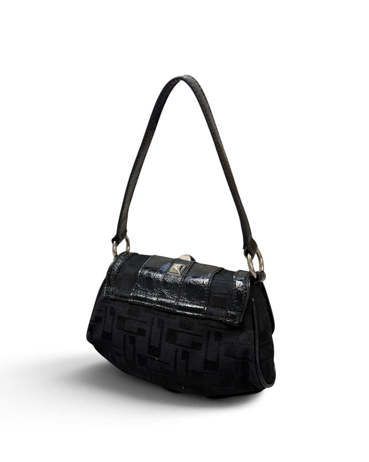 Vintage GUESS Rare Black Monogram Bag Y2K 2000s