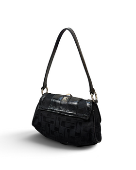 Vintage GUESS Rare Black Monogram Bag Y2K 2000s