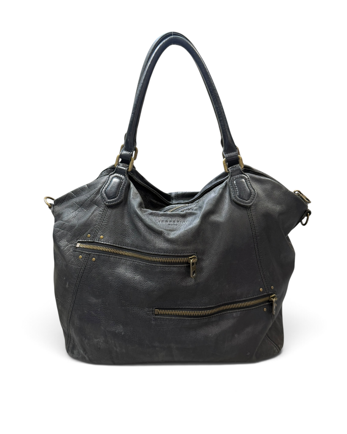 Vintage Liebeskind Berlin Rare Black Leather Bag Y2K 2000s