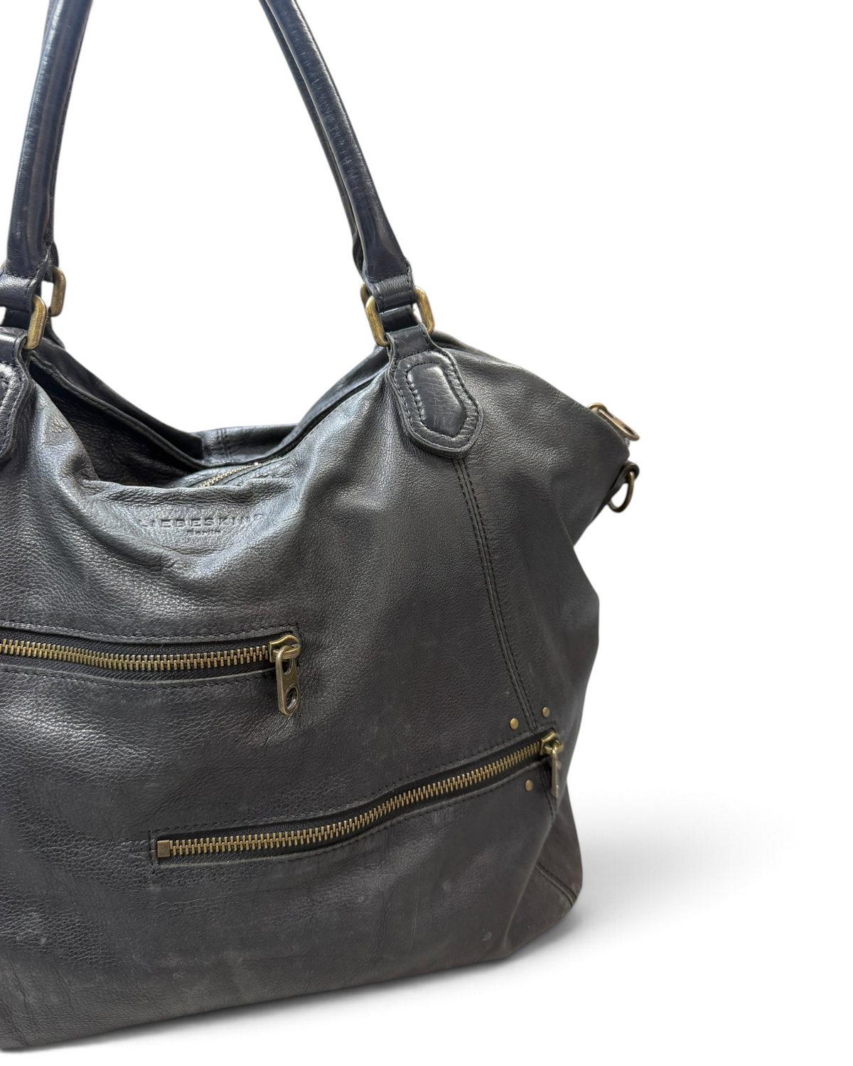 Vintage Liebeskind Berlin Rare Black Leather Bag Y2K 2000s