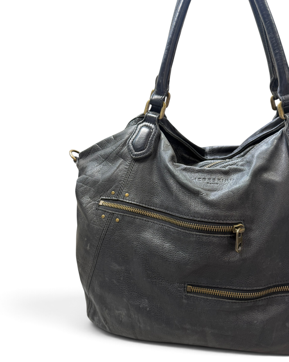 Vintage Liebeskind Berlin Rare Black Leather Bag Y2K 2000s