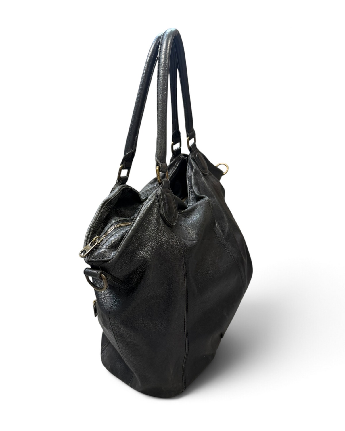 Vintage Liebeskind Berlin Rare Black Leather Bag Y2K 2000s