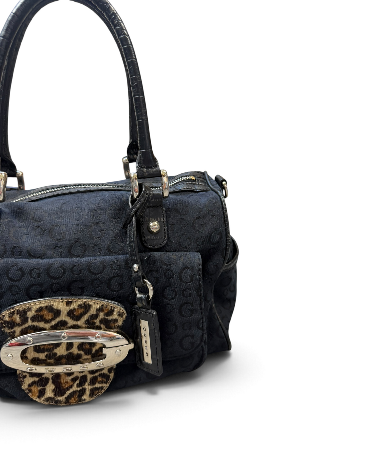 Vintage GUESS by Marciano Rare Black Monogram Bag Y2K 2000s