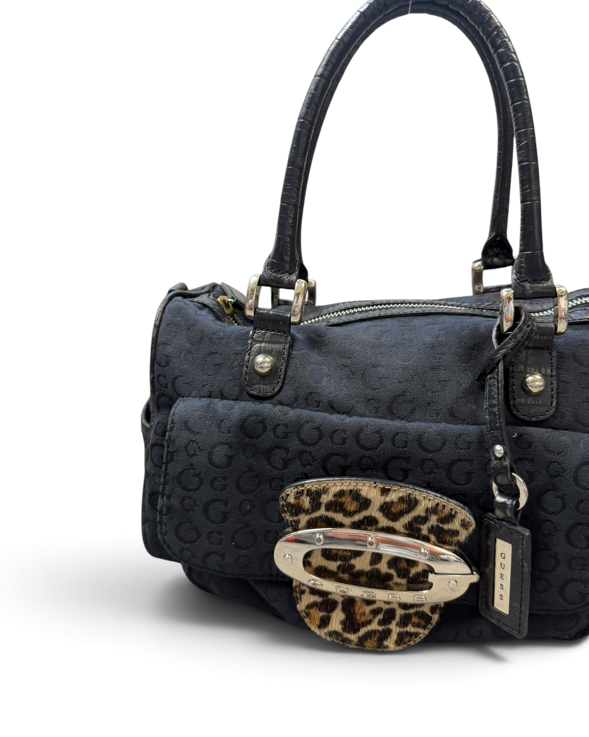 Vintage GUESS by Marciano Rare Black Monogram Bag Y2K 2000s