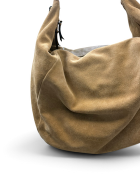 Vintage Liebeskind Berlin Wild Leather Hobo Bag Rare Beige Y2K 2000s