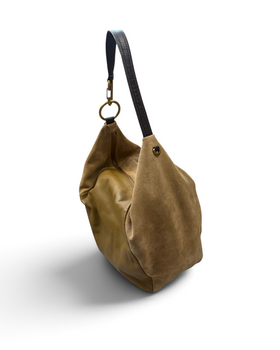 Vintage Liebeskind Berlin Wild Leather Hobo Bag Rare Beige Y2K 2000s