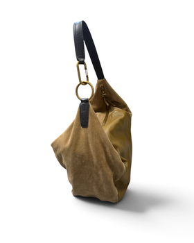 Vintage Liebeskind Berlin Wild Leather Hobo Bag Rare Beige Y2K 2000s