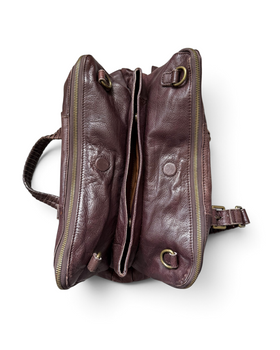 Vintage Liebeskind Berlin Bordeaux Leather Rare Bag Y2K 2000w