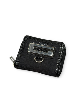 Vintage GUESS Black Monogram Portmonnae Y2K 2000s