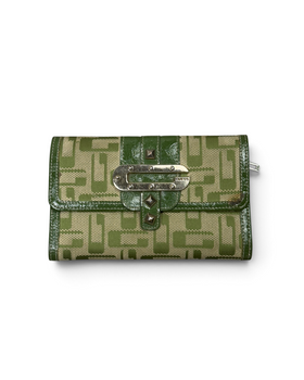Vintage GUESS Green Monogram Rare Portmonnae Y2K 2000s