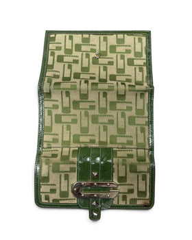 Vintage GUESS Green Monogram Rare Portmonnae Y2K 2000s