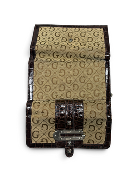 Vintage GUESS Brown Monogram Rare Portmonnae Y2K 2000s