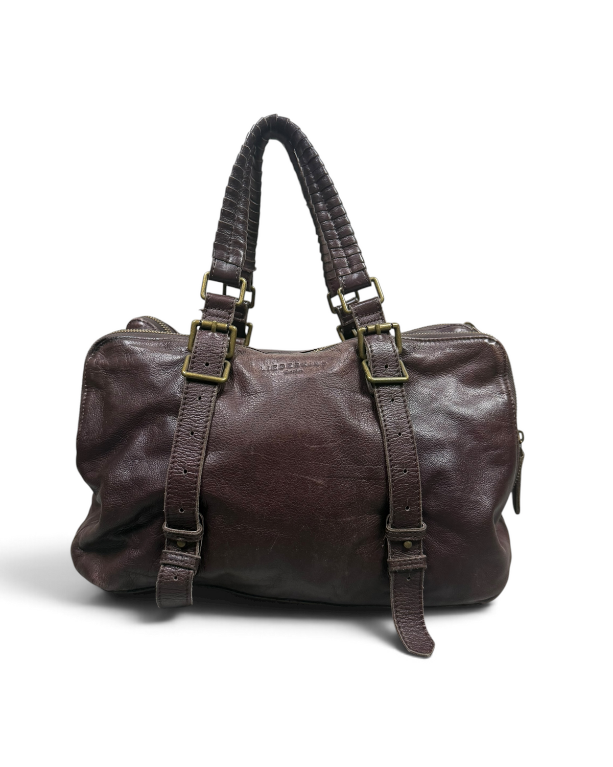 Vintage Liebeskind Berlin Bordeaux Leather Rare Bag Y2K 2000w