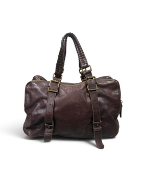 Vintage Liebeskind Berlin Bordeaux Leather Rare Bag Y2K 2000w