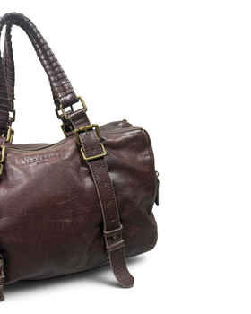 Vintage Liebeskind Berlin Bordeaux Leather Rare Bag Y2K 2000w